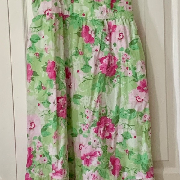 Torrid size 00 midi poplin tiered ruffle strap dress - Picture 5 of 6